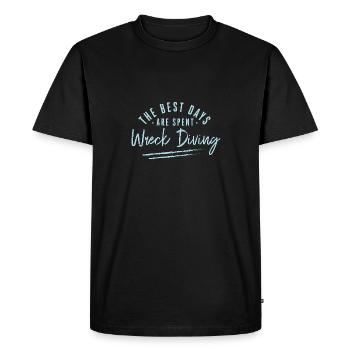 The Best Days Are Spent Wreck Diving Sayings - Men's Premium Organic T-Shirt - black - Front - Nico (187cm)
