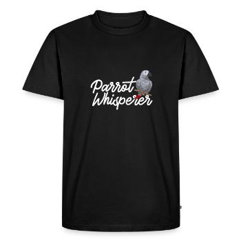 Graupapagei Perroquet gris d’Afrique Papagei - T-shirt Premium bio Homme - noir - Devant - Nico (187cm)