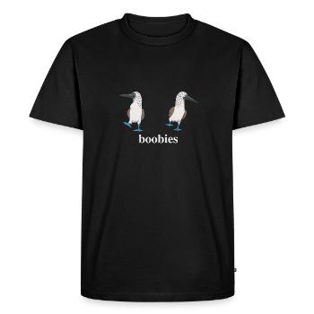 Fou à pieds bleus Oiseau de mer fou à pieds bleus - T-shirt Premium bio Homme - noir - Devant - Nico (187cm)