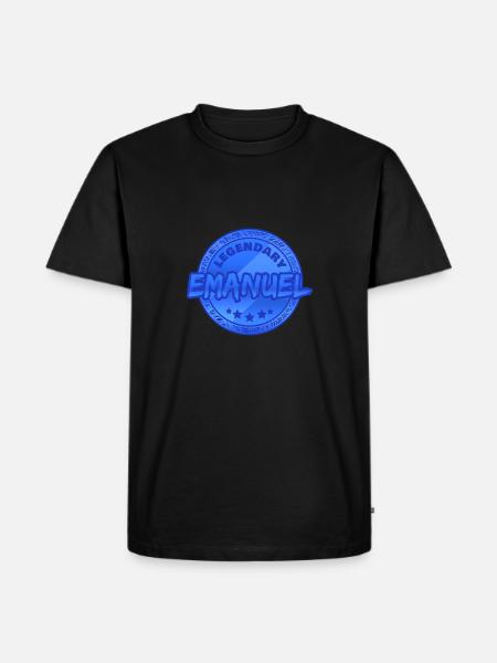 First name Emanuel - Men's Premium Organic T-Shirt - black