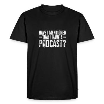 Podcasteur Podcast - T-shirt Premium bio Homme - noir - Devant - Nico (187cm)