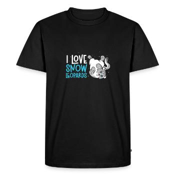 Snow leopard - Men's Premium Organic T-Shirt - black - Front - Nico (187cm)
