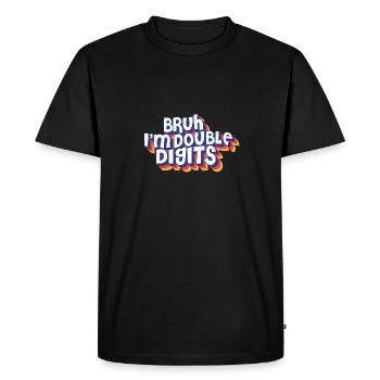 10e anniversaire Bruh Je suis à deux chiffres qui fête mes 10 ans - T-shirt Premium bio Homme - noir - Devant - Nico (187cm)