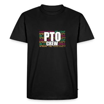 PTO Crew École Bénévole Parent Enseignant - T-shirt Premium bio Homme - noir - Devant - Nico (187cm)