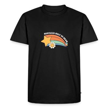 Mistakes Help Us Grow Teacher Student Learning - Men's Premium Organic T-Shirt - black - Front - Nico (187cm)