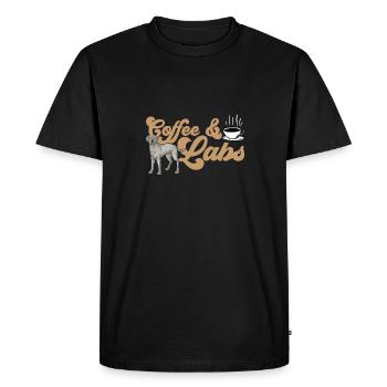 Silver Labrador Retriever Silver Lab - T-shirt Premium bio Homme - noir - Devant - Nico (187cm)
