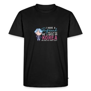 Kpop Idol Fan K Amant de drame J’aime la Corée J’ai un - T-shirt Premium bio Homme - noir - Devant - Nico (187cm)