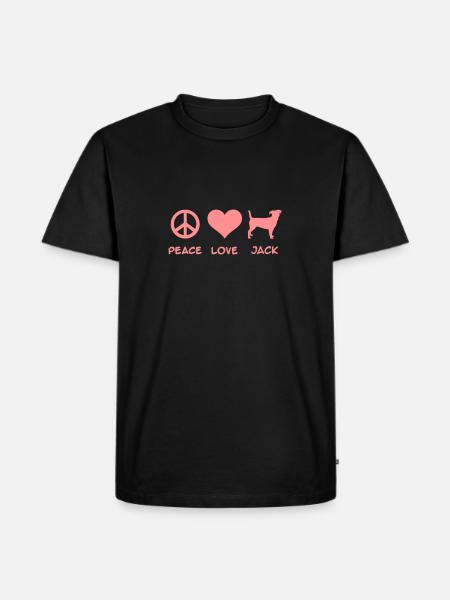 Jack Russell - Männer Premium Bio T-Shirt - Schwarz