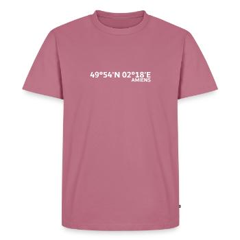 Amiens Coordinates - Men's Premium Organic T-Shirt - mauve - Front - Nico (187cm)