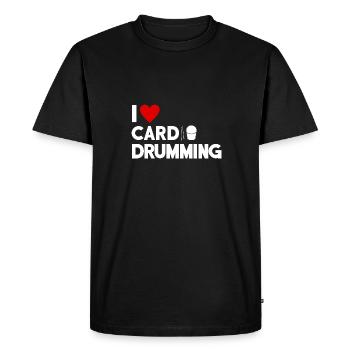Cardio Drumming Gym Fitness Class Workout - Men's Premium Organic T-Shirt - black - Front - Nico (187cm)