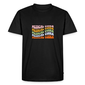 Medical Coder Coding Specialist - Men's Premium Organic T-Shirt - black - Front - Nico (187cm)