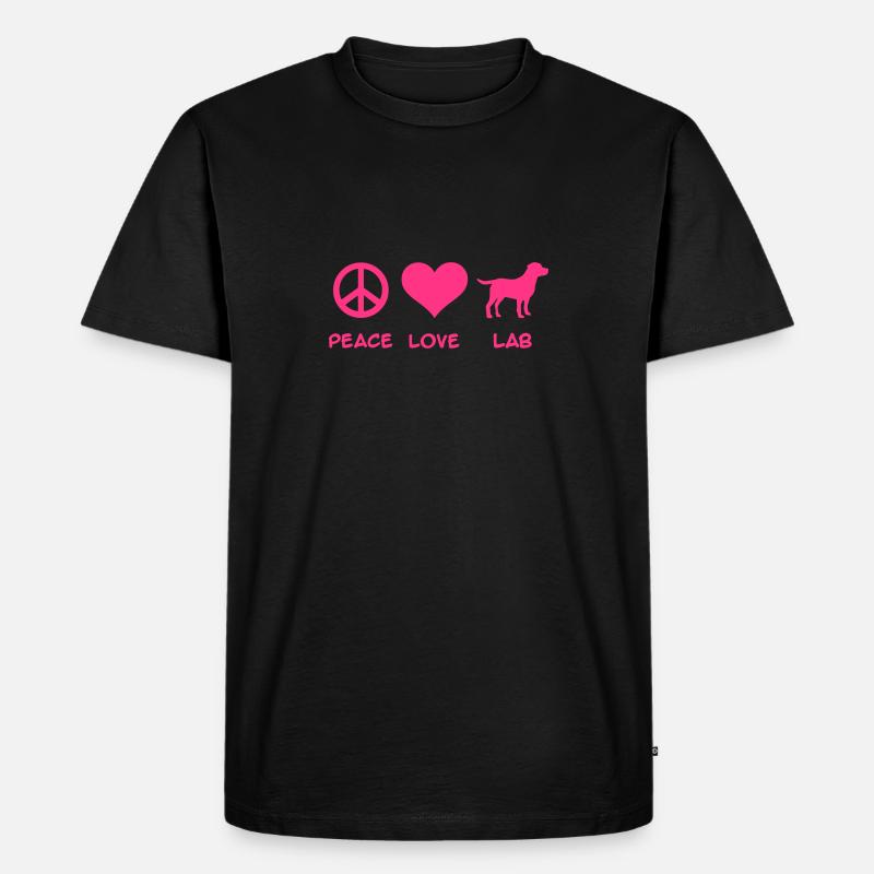 Labrador - Männer Premium Bio T-Shirt - Schwarz