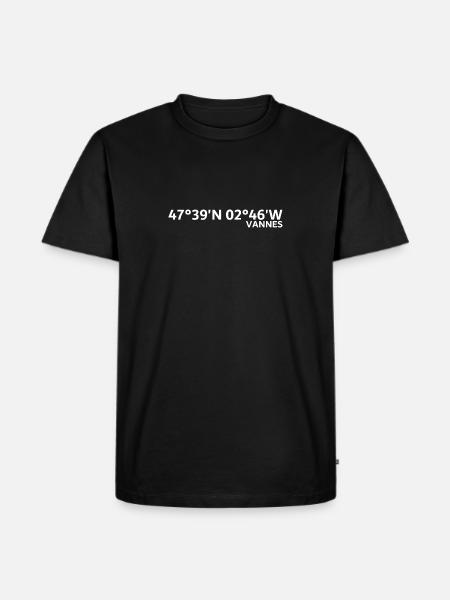 Vannes coordinates - Men's Premium Organic T-Shirt - black