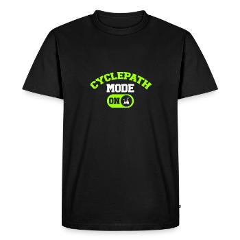 Entraînement de vélo de cyclisme en salle - T-shirt Premium bio Homme - noir - Devant - Nico (187cm)