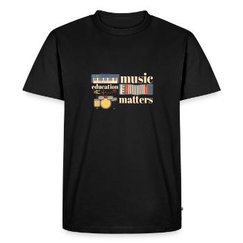 Music Education Matters Music Teacher Musician - Men's Premium Organic T-Shirt - black - Front - Nico (187cm)