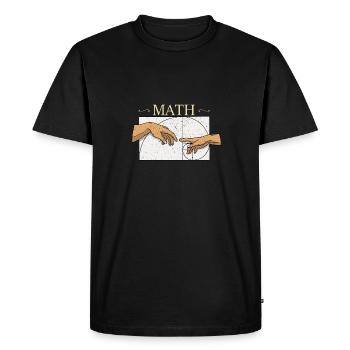 Nombres de Fibonacci Math Art Géométrie Geek - T-shirt Premium bio Homme - noir - Devant - Nico (187cm)