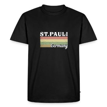 Sankt Pauli Moin Allemand Norddialekt Hamburg - T-shirt Premium bio Homme - noir - Devant - Nico (187cm)