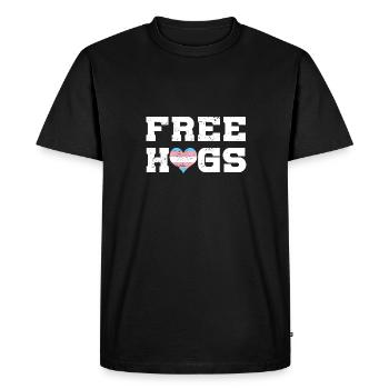 LGBT Rainbow Gay Pride Homo Lesbienne Gay - T-shirt Premium bio Homme - noir - Devant - Nico (187cm)