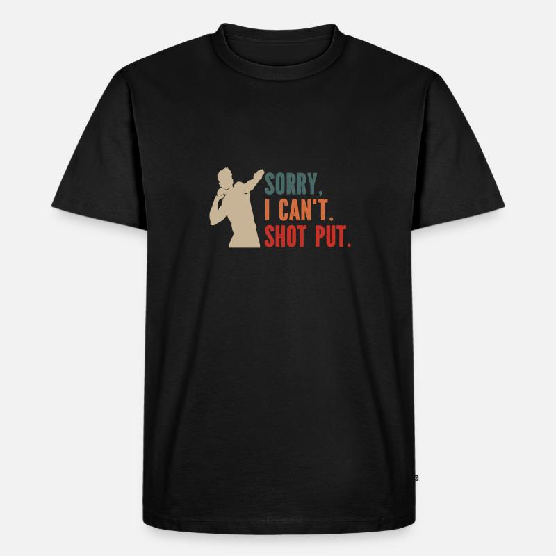 Kugelstoßen Werfen Leichtathletik - Männer Premium Bio T-Shirt - Schwarz