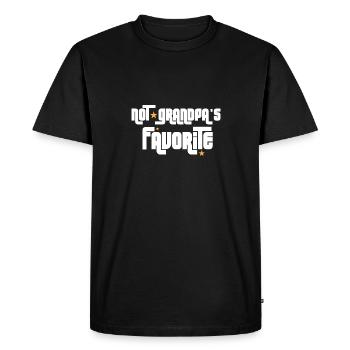 Pas le petit-enfant préféré de grand-père petit-enfant - T-shirt Premium bio Homme - noir - Devant - Nico (187cm)