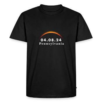 Total Solar Eclipse Path of Totality Pennsylvania - Men's Premium Organic T-Shirt - black - Front - Nico (187cm)
