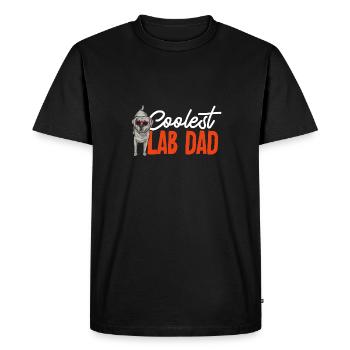 Silver Labrador Retriever Silver Lab - T-shirt Premium bio Homme - noir - Devant - Nico (187cm)