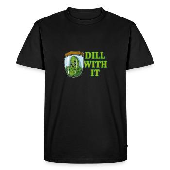 Cucumbers, gherkins, pickles, eating fruit - Men's Premium Organic T-Shirt - black - Front - Nico (187cm)