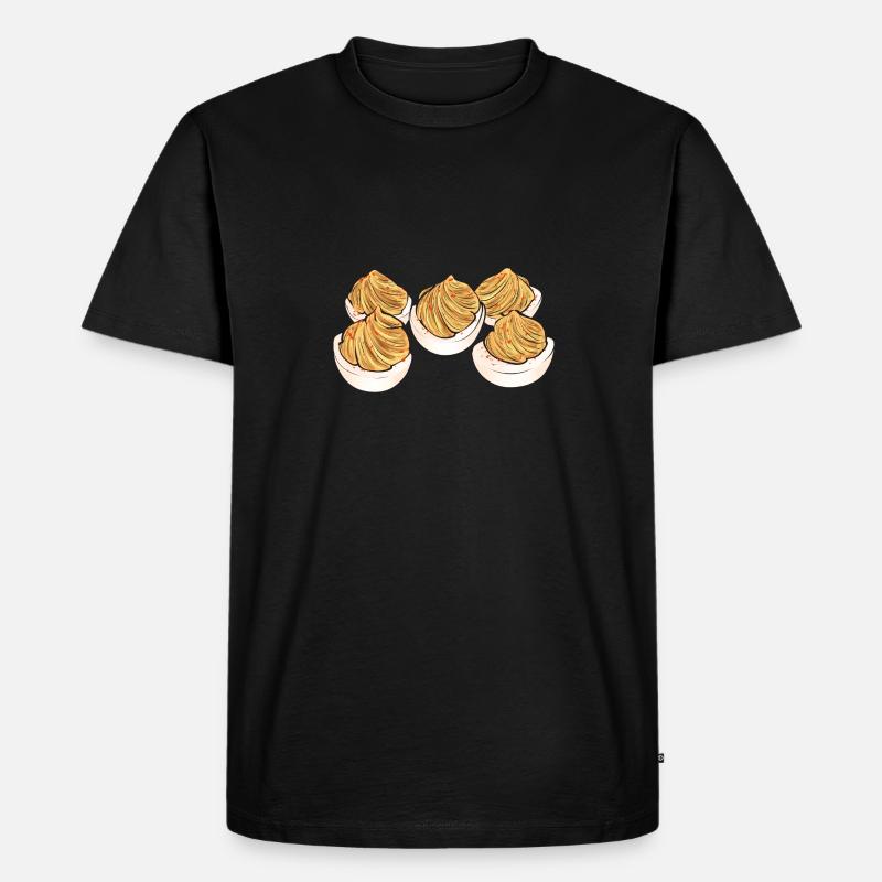 Gefüllte Eier Deviled Eggs - Männer Premium Bio T-Shirt - Schwarz