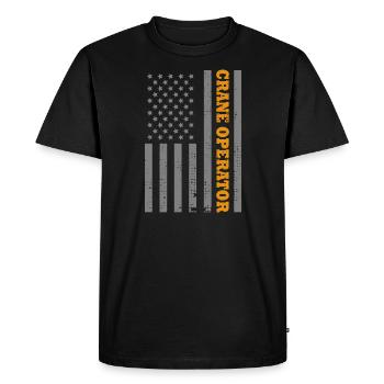 Grue Mon érection paie les factures Grues - T-shirt Premium bio Homme - noir - Devant - Nico (187cm)
