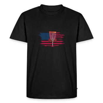 Flying Disc Throwing Disc Golf Leisure Sports - Men's Premium Organic T-Shirt - black - Front - Nico (187cm)