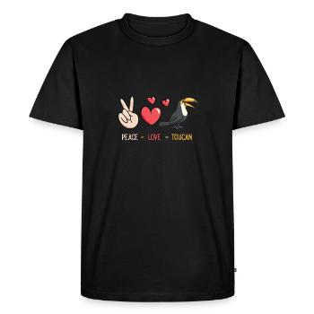 Toucan Bird Rainforest - Men's Premium Organic T-Shirt - black - Front - Nico (187cm)