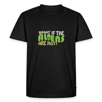 What If The Aliens Are Hot Extraterrestrial Alien - Men's Premium Organic T-Shirt - black - Front - Nico (187cm)
