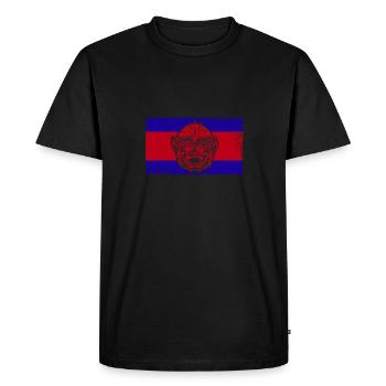 Vacances au Cambodge Khmer Drapeau de l’Asie Voyage - T-shirt Premium bio Homme - noir - Devant - Nico (187cm)