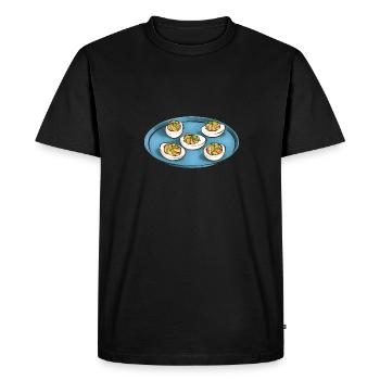 Stuffed Eggs Deviled Eggs - Men's Premium Organic T-Shirt - black - Front - Nico (187cm)