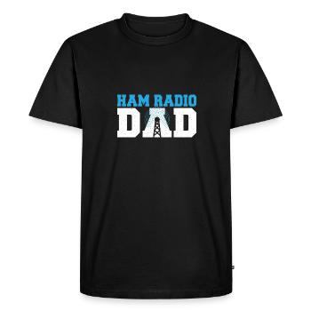 Ham Radio Dad Men Frequency Antenna Radio Lover - Men's Premium Organic T-Shirt - black - Front - Nico (187cm)