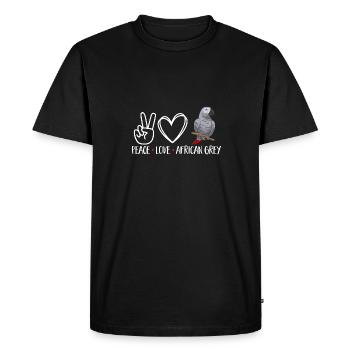 Graupapagei Perroquet gris d’Afrique Papagei - T-shirt Premium bio Homme - noir - Devant - Nico (187cm)