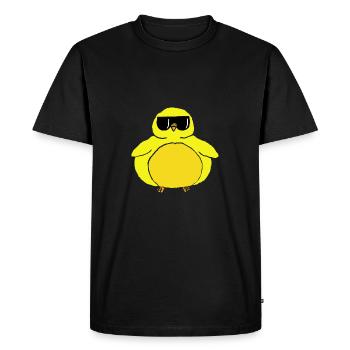 Poulet poussin mignon de Pâques gras avec des lunettes de soleil - T-shirt Premium bio Homme - noir - Devant - Nico (187cm)