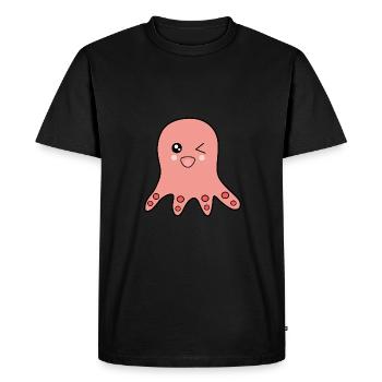 Poulpe animaux marins - T-shirt Premium bio Homme - noir - Devant - Nico (187cm)