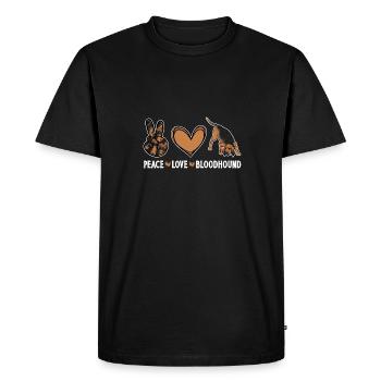 Bloodhound Chien Bloodhound - T-shirt Premium bio Homme - noir - Devant - Nico (187cm)