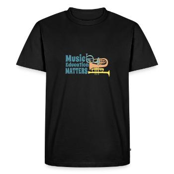 Music Education Matters Music Teacher - Men's Premium Organic T-Shirt - black - Front - Nico (187cm)