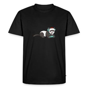 Furet, propriétaire de furet - T-shirt Premium bio Homme - noir - Devant - Nico (187cm)
