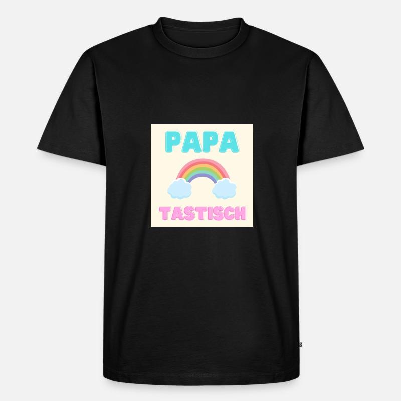 papatastic - Version arc-en-ciel (arc-en-ciel) - T-shirt Premium bio Homme - noir