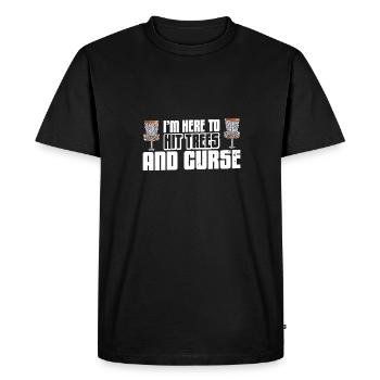 Frisbee Discgolf Disc Golf Sport Throwing - Men's Premium Organic T-Shirt - black - Front - Nico (187cm)