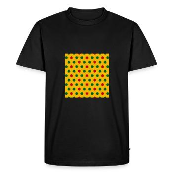 Motifs africains aux couleurs africaines - T-shirt Premium bio Homme - noir - Devant - Nico (187cm)