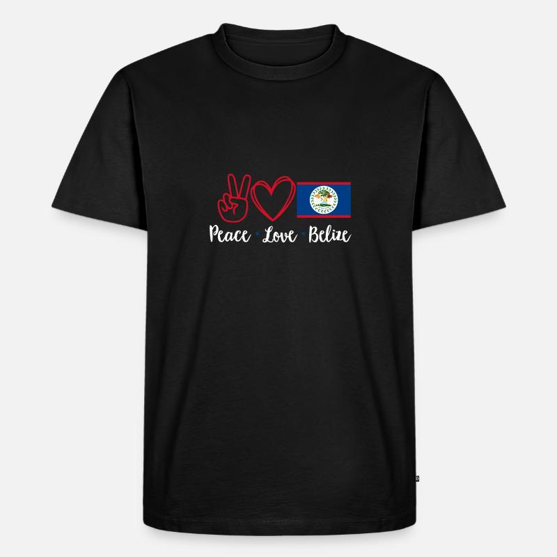 Belize Flagge Belizer - Männer Premium Bio T-Shirt - Schwarz