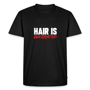 Bald Head Baldness Beard Bald Head - Men's Premium Organic T-Shirt - black - Front - Nico (187cm)