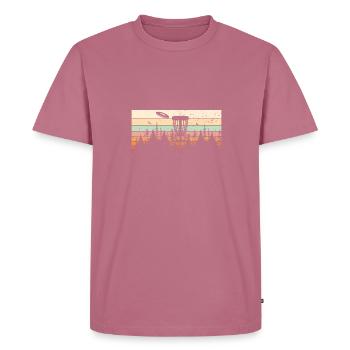 Discgolf Disc Golf Frisbee - Männer Premium Bio T-Shirt - Mauve - Vorne - Nico (187cm)