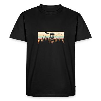 Discgolf Disc Golf Frisbee - Männer Premium Bio T-Shirt - Schwarz - Vorne - Nico (187cm)