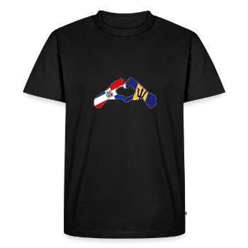 Barbados flag Barbadian bayan - Men's Premium Organic T-Shirt - black - Front - Nico (187cm)