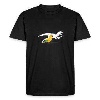 Perruche Perroquet Perruche Oiseau - T-shirt Premium bio Homme - noir - Devant - Nico (187cm)